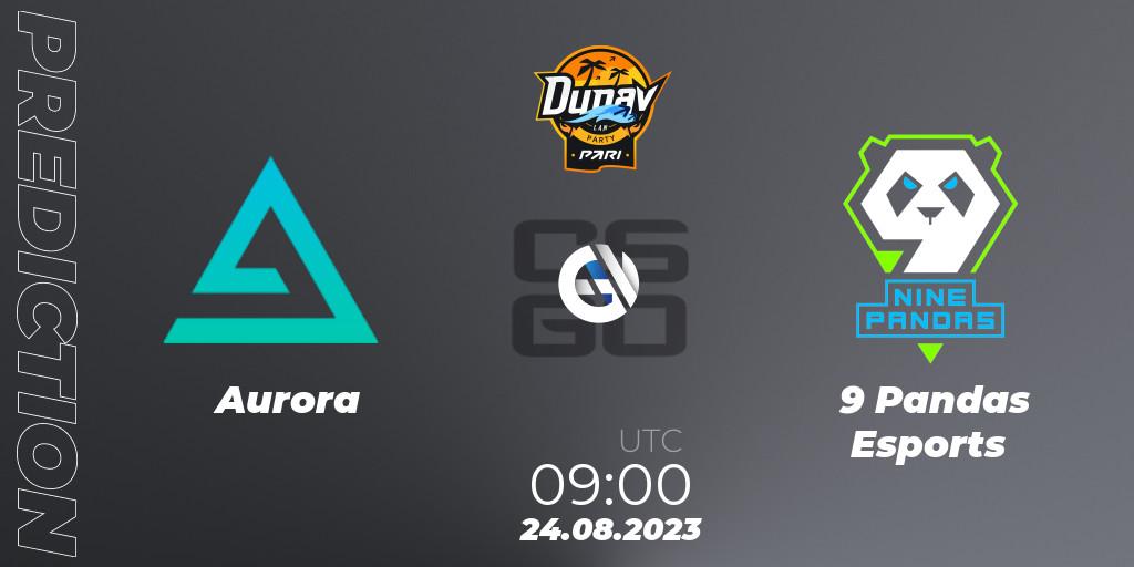 Aurora vs 9 Pandas Esports: Betting TIp, Match Prediction. 24.08.2023 at 09:00. Counter-Strike (CS2), PARI Dunav Party 2023