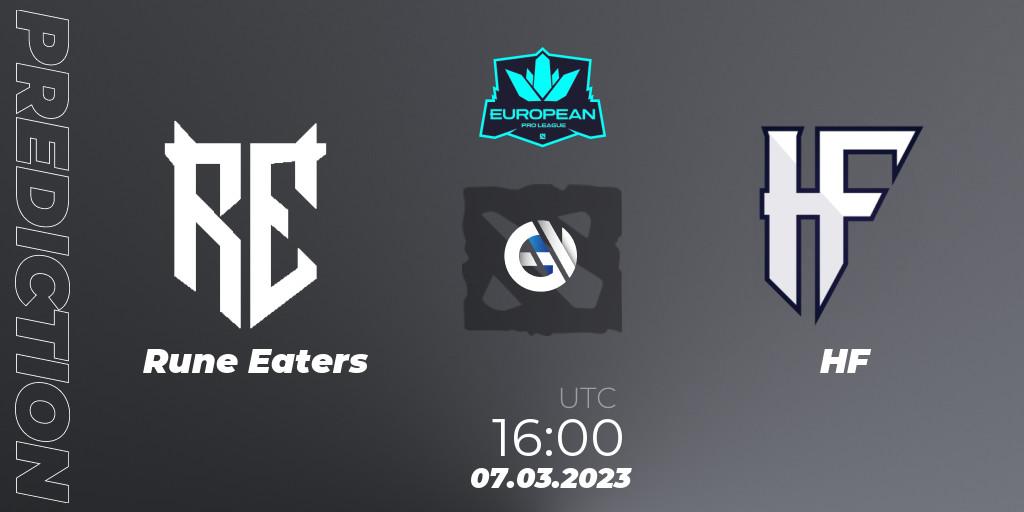Rune Eaters vs HF: Betting TIp, Match Prediction. 07.03.23. Dota 2, European Pro League Season 7