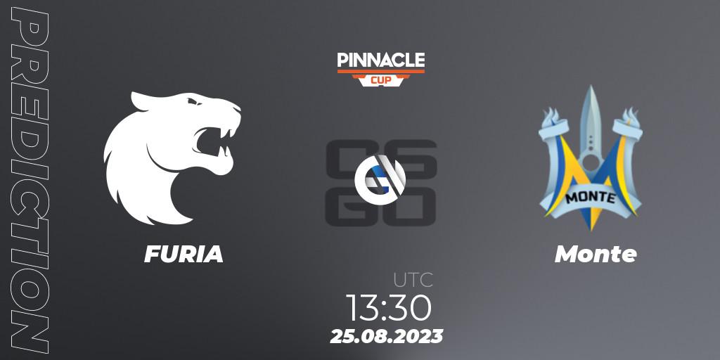 FURIA vs Monte: Betting TIp, Match Prediction. 25.08.2023 at 13:30. Counter-Strike (CS2), Pinnacle Cup V