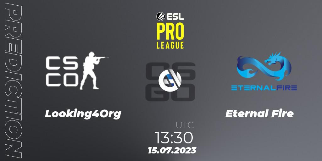 Looking4Org vs Eternal Fire: Betting TIp, Match Prediction. 15.07.23. CS2 (CS:GO), ESL Pro League Season 18: European Conference