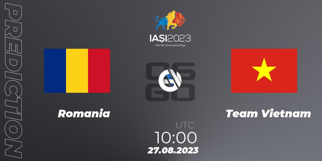 Romania vs Team Vietnam: Betting TIp, Match Prediction. 27.08.2023 at 14:30. Counter-Strike (CS2), IESF World Esports Championship 2023