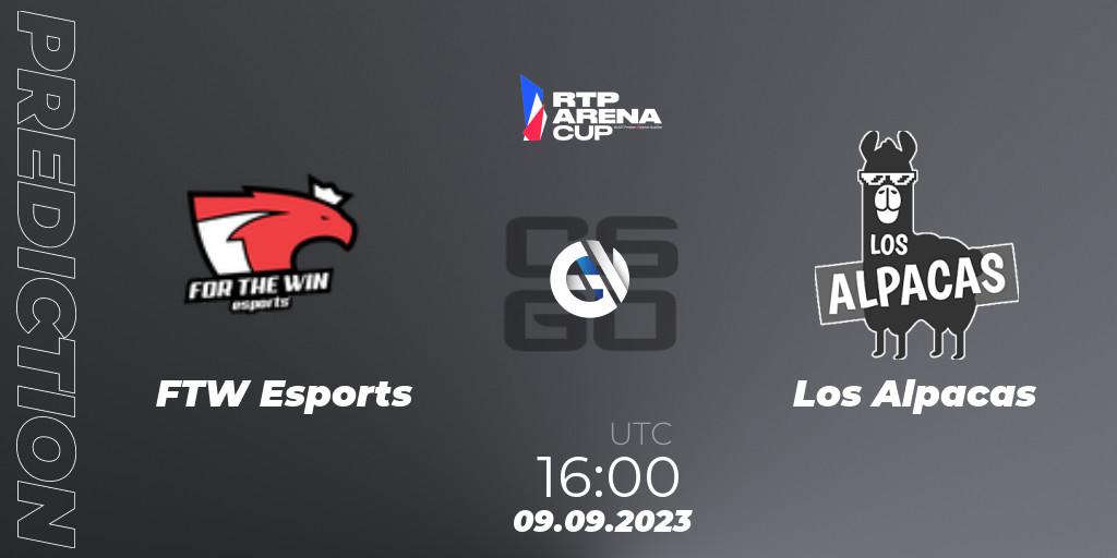 FTW Esports vs Los Alpacas: Betting TIp, Match Prediction. 09.09.2023 at 18:00. Counter-Strike (CS2), RTP Arena Cup 2023