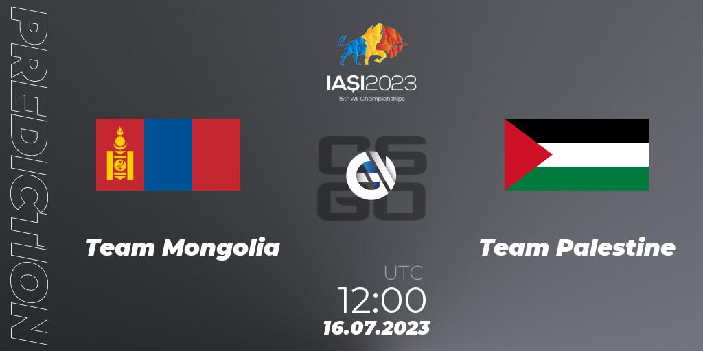 Team Mongolia vs Team Palestine: Betting TIp, Match Prediction. 16.07.2023 at 12:00. Counter-Strike (CS2), IESF Asian Championship 2023