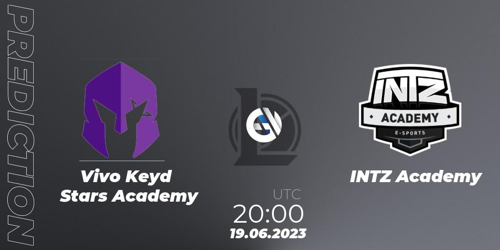 Vivo Keyd Stars Academy vs INTZ Academy: Betting TIp, Match Prediction. 19.06.2023 at 20:00. LoL, CBLOL Academy Split 2 2023 - Group Stage