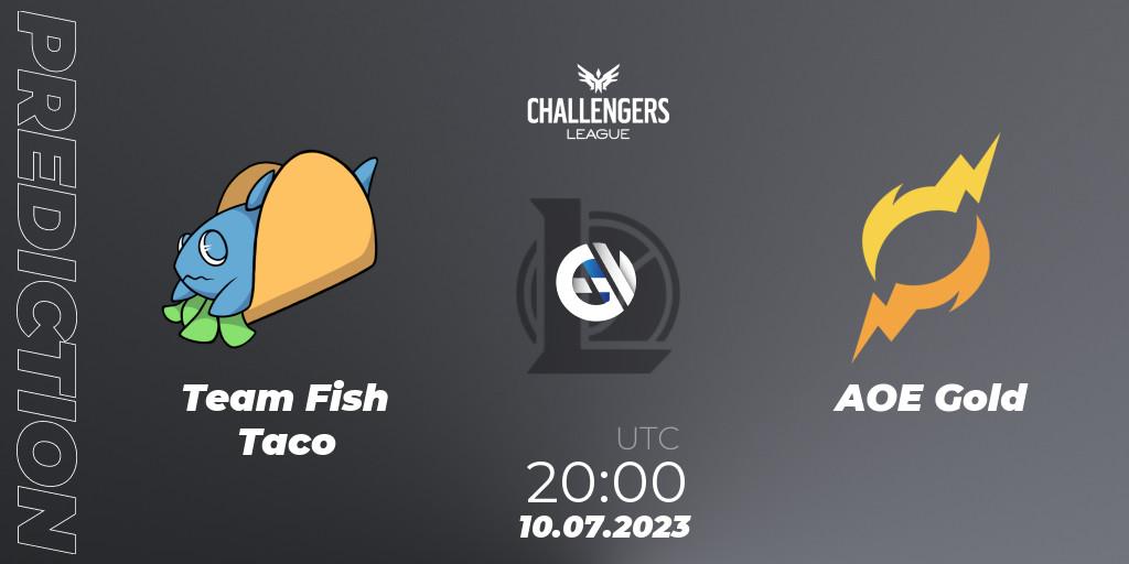Team Fish Taco vs AOE Gold: Betting TIp, Match Prediction. 10.07.2023 at 20:00. LoL, North American Challengers League 2023 Summer - Group Stage