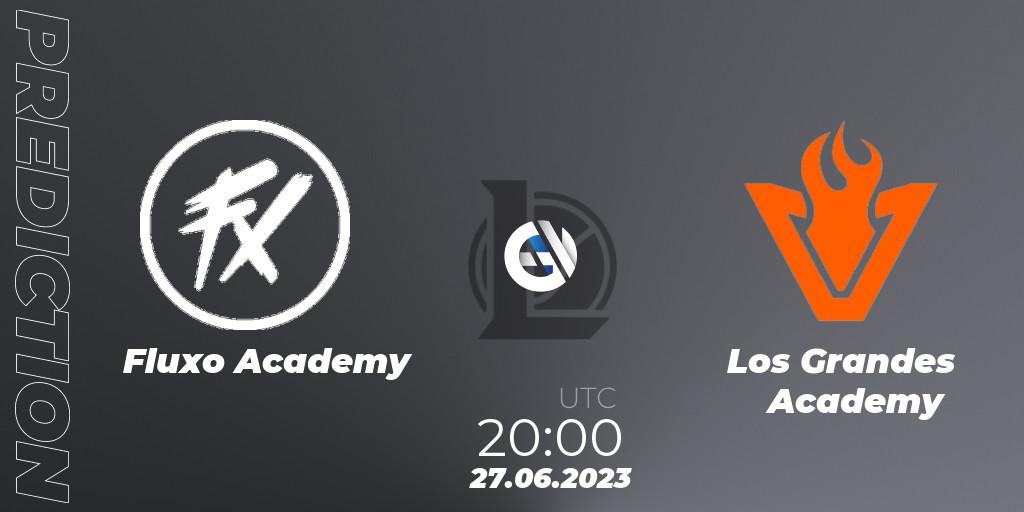 Fluxo Academy vs Los Grandes Academy: Betting TIp, Match Prediction. 27.06.2023 at 20:00. LoL, CBLOL Academy Split 2 2023 - Group Stage