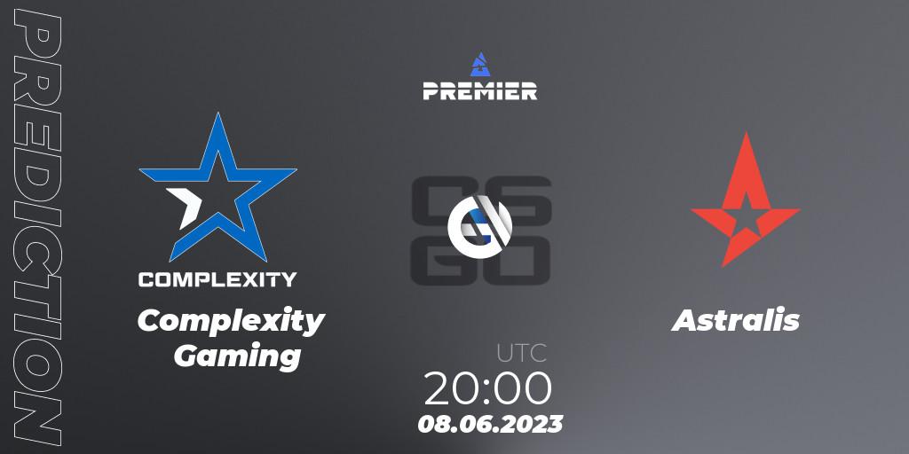 Complexity Gaming vs Astralis: Betting TIp, Match Prediction. 08.06.2023 at 21:25. Counter-Strike (CS2), BLAST Premier: Spring Final 2023