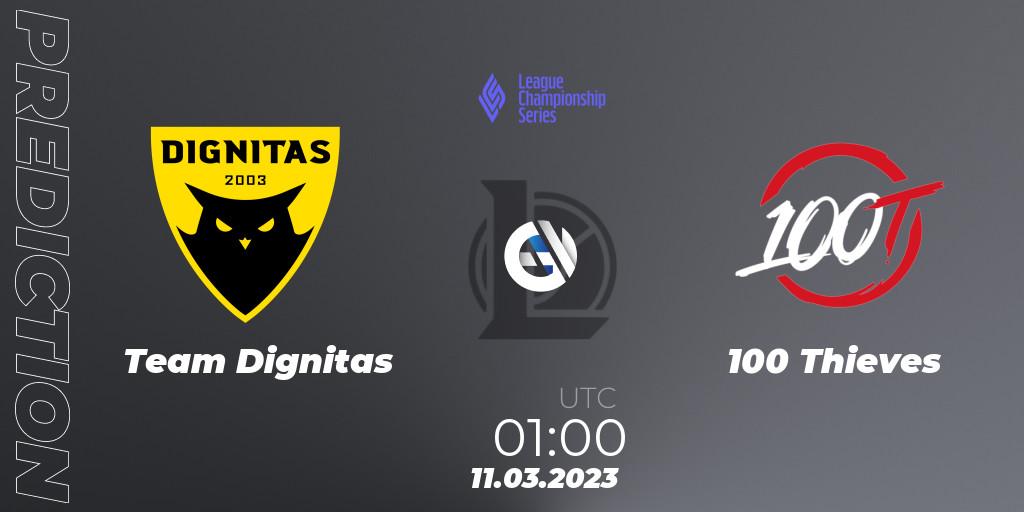 Team Dignitas vs 100 Thieves: Betting TIp, Match Prediction. 11.03.23. LoL, LCS Spring 2023 - Group Stage