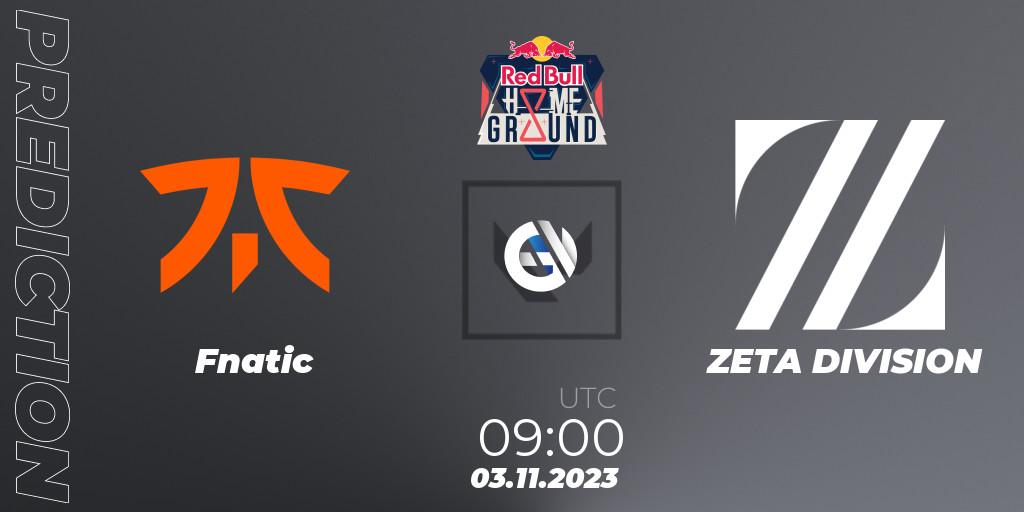 Fnatic vs ZETA DIVISION: Betting TIp, Match Prediction. 03.11.23. VALORANT, Red Bull Home Ground #4 - Swiss Stage
