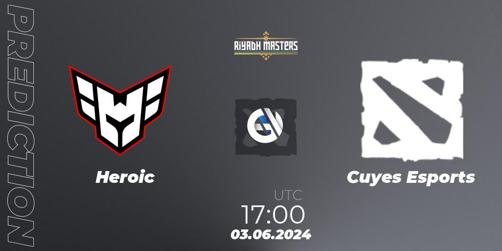 Heroic vs Cuyes Esports: Betting TIp, Match Prediction. 03.06.2024 at 17:00. Dota 2, Riyadh Masters 2024: South America Closed Qualifier