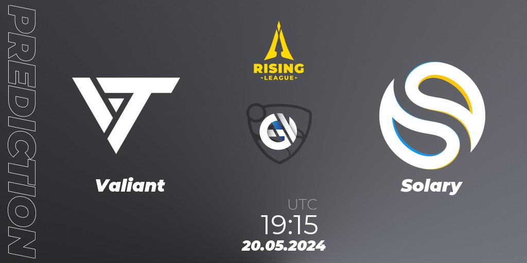 Valiant vs Solary: Betting TIp, Match Prediction. 20.05.2024 at 19:15. Rocket League, Rising League 2024 — Split 1 — Main Event