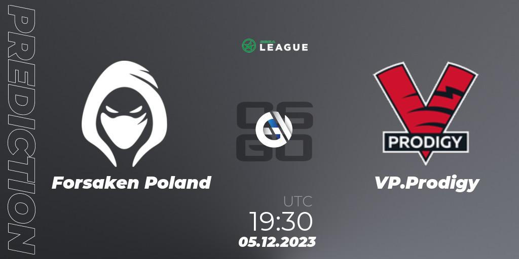 Forsaken Poland vs VP.Prodigy: Betting TIp, Match Prediction. 05.12.2023 at 19:30. Counter-Strike (CS2), ESEA Season 47: Main Division - Europe