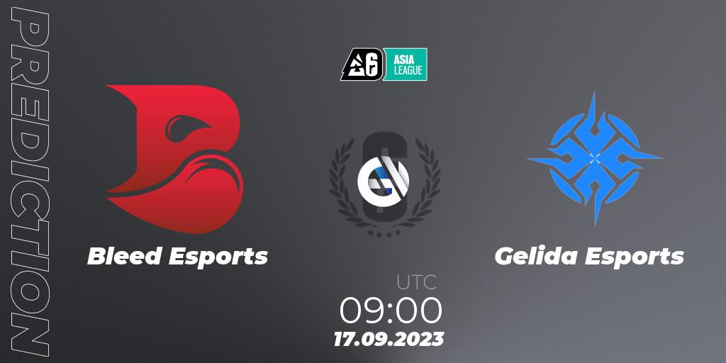 Bleed Esports vs Gelida Esports: Betting TIp, Match Prediction. 17.09.2023 at 09:00. Rainbow Six, SEA League 2023 - Stage 2
