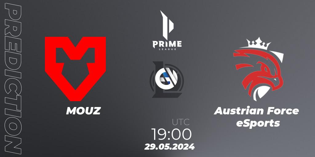 MOUZ vs Austrian Force eSports: Betting TIp, Match Prediction. 29.05.2024 at 19:00. LoL, Prime League Summer 2024