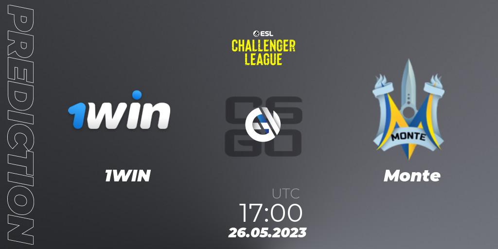 1WIN vs Monte: Betting TIp, Match Prediction. 26.05.23. CS2 (CS:GO), ESL Challenger League Season 45: Europe