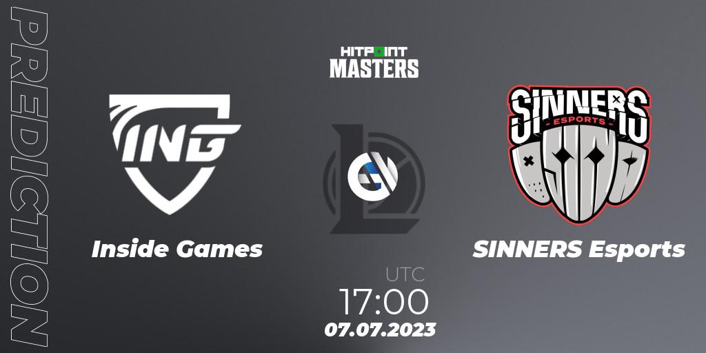 Inside Games vs SINNERS Esports: Betting TIp, Match Prediction. 07.07.23. LoL, Hitpoint Masters Summer 2023 - Group Stage