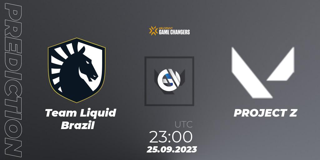 Team Liquid Brazil vs PROJECT Z: Betting TIp, Match Prediction. 25.09.2023 at 23:00. VALORANT, VCT 2023: Game Changers Brazil Series 2