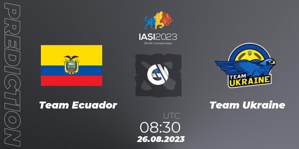 Team Ecuador vs Team Ukraine: Betting TIp, Match Prediction. 26.08.23. Dota 2, IESF World Championship 2023