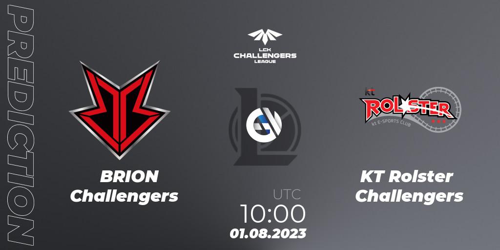 BRION Challengers vs KT Rolster Challengers: Betting TIp, Match Prediction. 01.08.2023 at 10:00. LoL, LCK Challengers League 2023 Summer - Group Stage