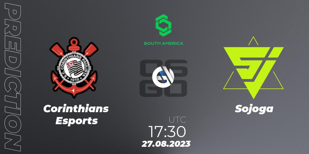 Corinthians Esports vs Sojoga: Betting TIp, Match Prediction. 27.08.2023 at 17:30. Counter-Strike (CS2), CCT South America Series #10