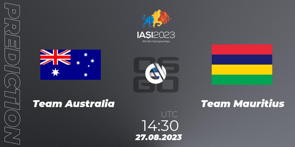 Team Australia vs Team Mauritius: Betting TIp, Match Prediction. 27.08.23. CS2 (CS:GO), IESF World Esports Championship 2023