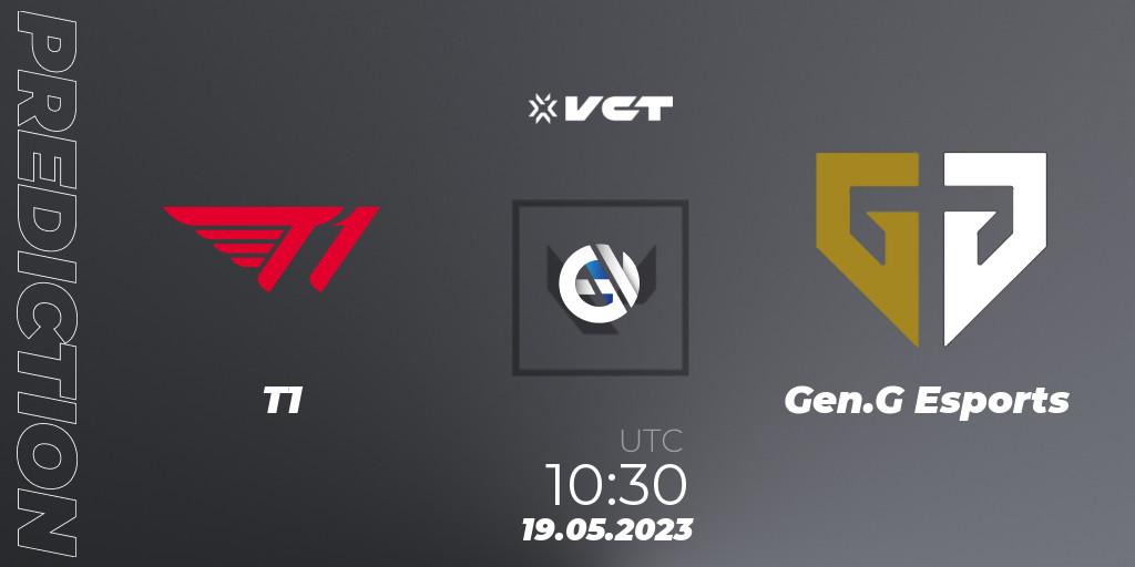 T1 vs Gen.G Esports: Betting TIp, Match Prediction. 19.05.2023 at 11:15. VALORANT, VCT 2023: Pacific League