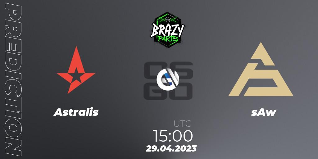 Astralis vs sAw: Betting TIp, Match Prediction. 29.04.2023 at 15:35. Counter-Strike (CS2), Brazy Party 2023