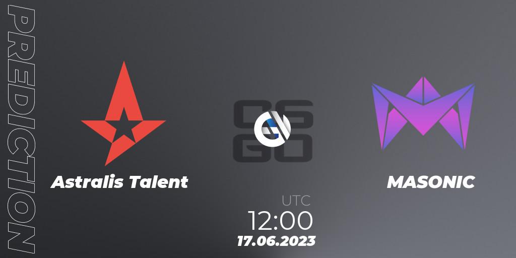 Astralis Talent vs MASONIC: Betting TIp, Match Prediction. 17.06.23. CS2 (CS:GO), Dust2.dk Ligaen Season 23