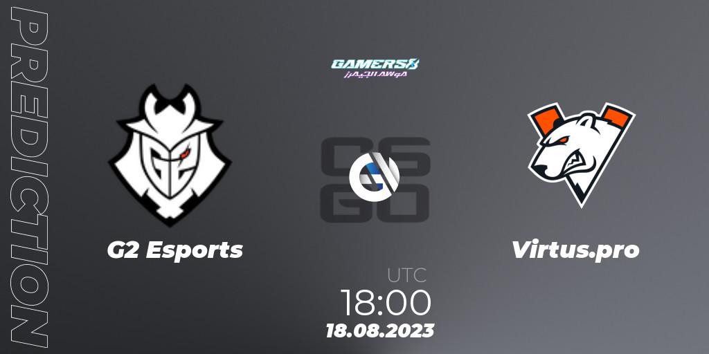 G2 Esports vs Virtus.pro: Betting TIp, Match Prediction. 18.08.23. CS2 (CS:GO), Gamers8 2023