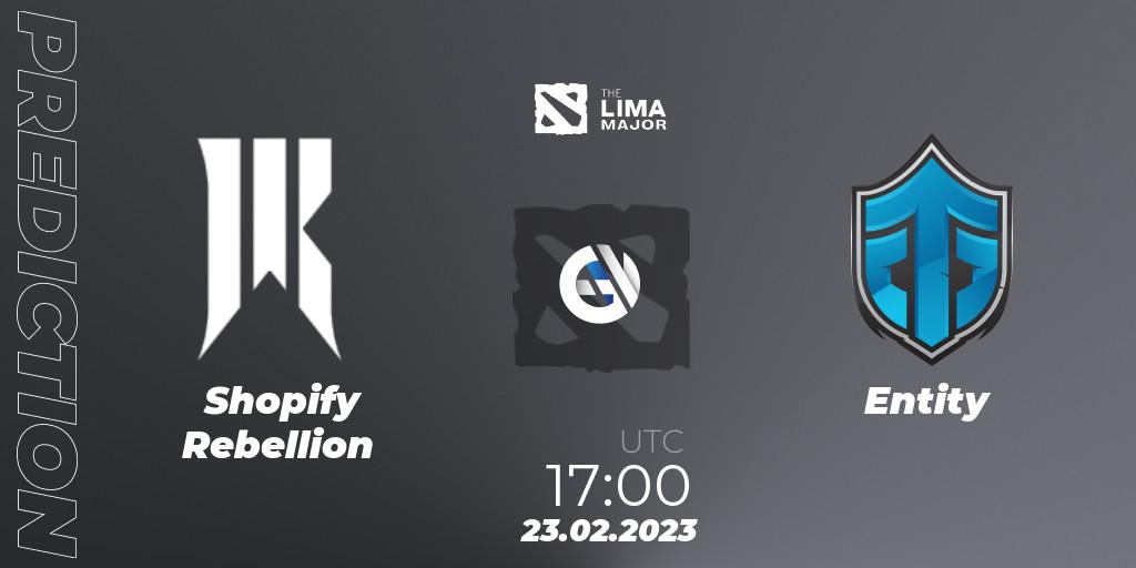 Shopify Rebellion vs Entity: Betting TIp, Match Prediction. 23.02.23. Dota 2, The Lima Major 2023