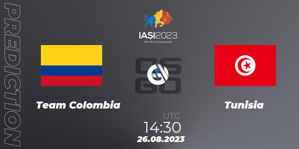 Team Colombia vs Tunisia: Betting TIp, Match Prediction. 26.08.2023 at 20:10. Counter-Strike (CS2), IESF World Esports Championship 2023