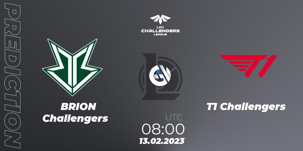 Brion Esports Challengers vs T1 Challengers: Betting TIp, Match Prediction. 13.02.2023 at 07:20. LoL, LCK Challengers League 2023 Spring