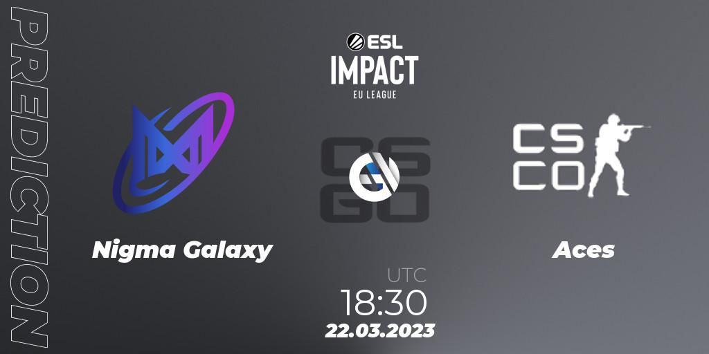 Nigma Galaxy vs Aces: Betting TIp, Match Prediction. 22.03.23. CS2 (CS:GO), ESL Impact League Season 3: European Division