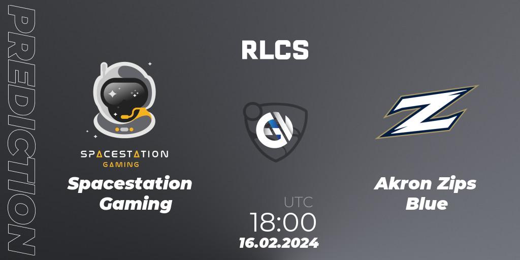 Spacestation Gaming vs Akron Zips Blue: Betting TIp, Match Prediction. 16.02.24. Rocket League, RLCS 2024 - Major 1: North America Open Qualifier 2