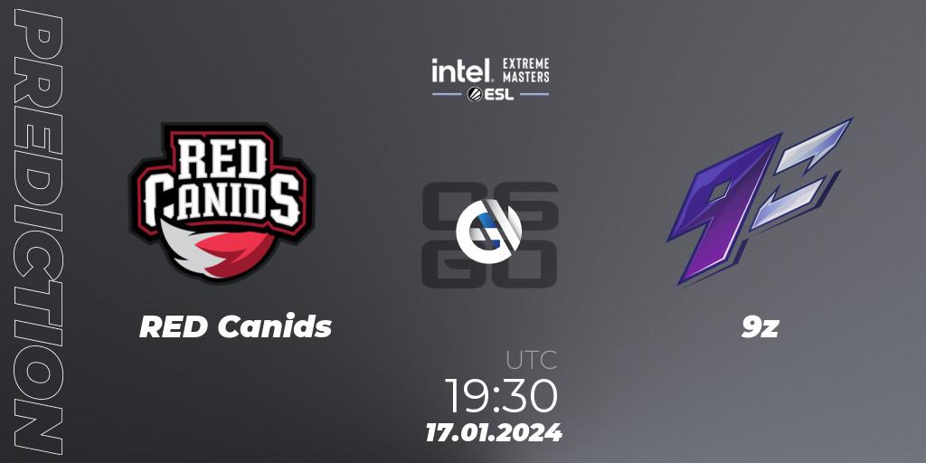 RED Canids vs 9z: Betting TIp, Match Prediction. 17.01.2024 at 19:30. Counter-Strike (CS2), Intel Extreme Masters China 2024: South American Closed Qualifier