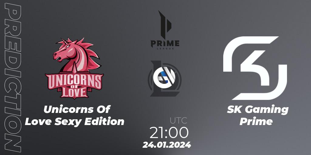 Unicorns Of Love Sexy Edition vs SK Gaming Prime: Betting TIp, Match Prediction. 24.01.24. LoL, Prime League Spring 2024 - Group Stage