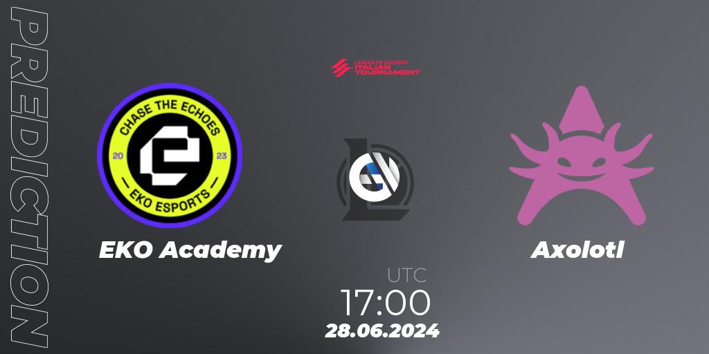 EKO Academy vs Axolotl: Betting TIp, Match Prediction. 28.06.2024 at 17:00. LoL, LoL Italian Tournament Summer 2024