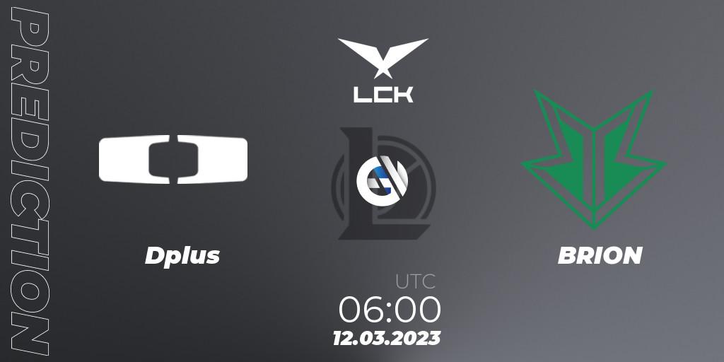 Dplus vs BRION: Betting TIp, Match Prediction. 12.03.23. LoL, LCK Spring 2023 - Group Stage