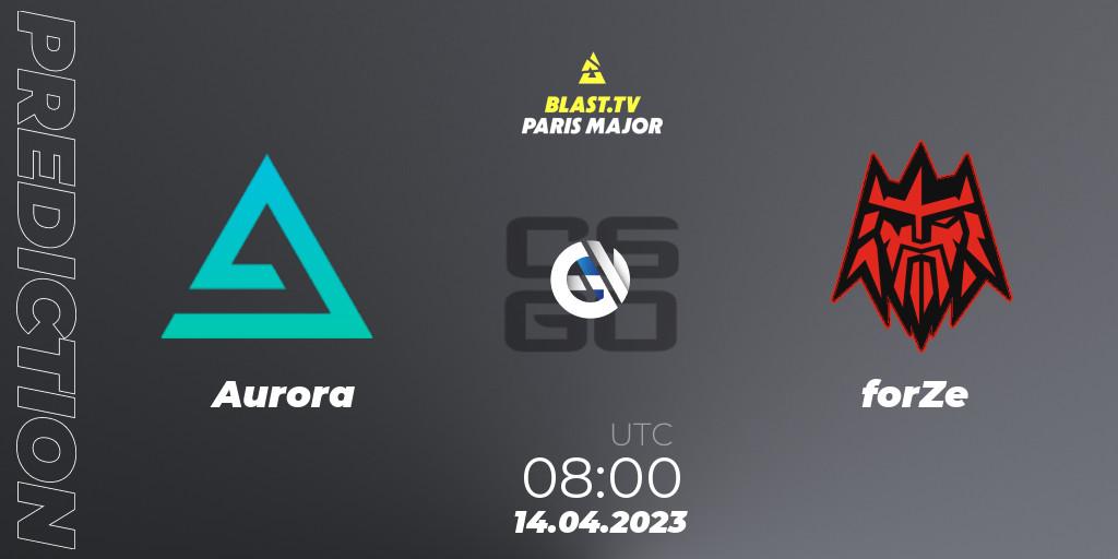 Aurora vs forZe: Betting TIp, Match Prediction. 14.04.23. CS2 (CS:GO), BLAST.tv Paris Major 2023 Europe RMR B