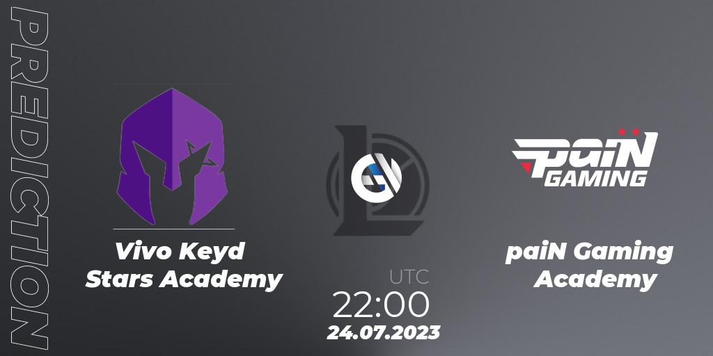 Vivo Keyd Stars Academy vs paiN Gaming Academy: Betting TIp, Match Prediction. 24.07.2023 at 22:00. LoL, CBLOL Academy Split 2 2023 - Group Stage