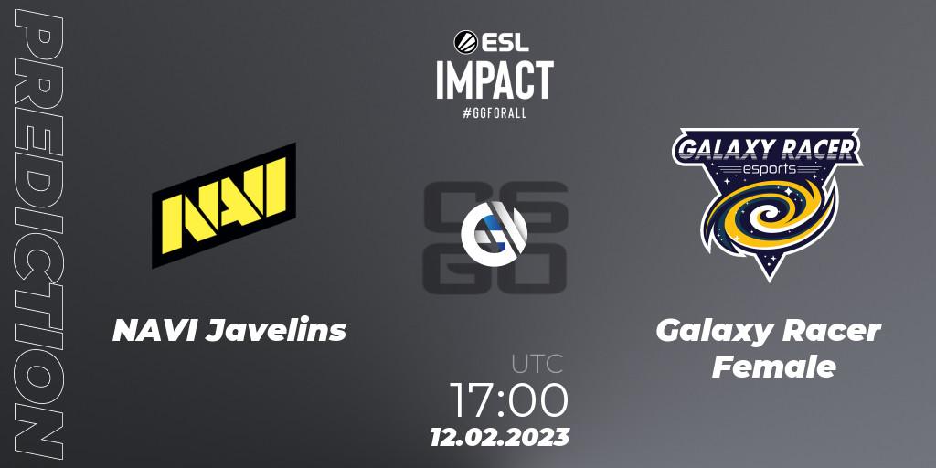 NAVI Javelins vs Galaxy Racer Female: Betting TIp, Match Prediction. 12.02.23. CS2 (CS:GO), ESL Impact Katowice 2023