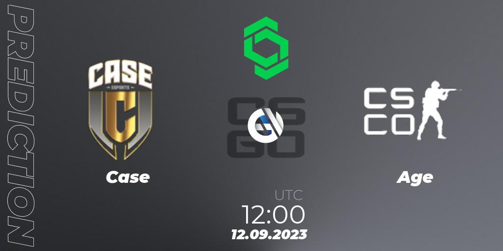 Case vs Age Sports: Betting TIp, Match Prediction. 12.09.2023 at 12:00. Counter-Strike (CS2), CCT South America Series #11
