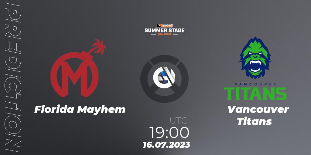 Florida Mayhem vs Vancouver Titans: Betting TIp, Match Prediction. 16.07.23. Overwatch, Overwatch League 2023 - Summer Stage Qualifiers
