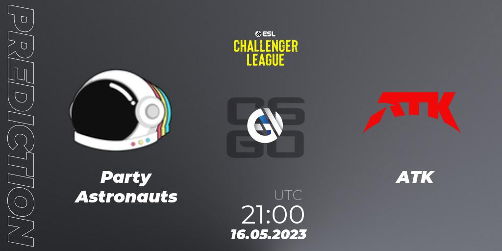 Party Astronauts vs ATK: Betting TIp, Match Prediction. 15.05.2023 at 21:00. Counter-Strike (CS2), ESL Challenger League Season 45: North America