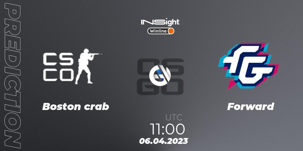 Boston crab vs Forward: Betting TIp, Match Prediction. 06.04.23. CS2 (CS:GO), Winline Insight Season 3