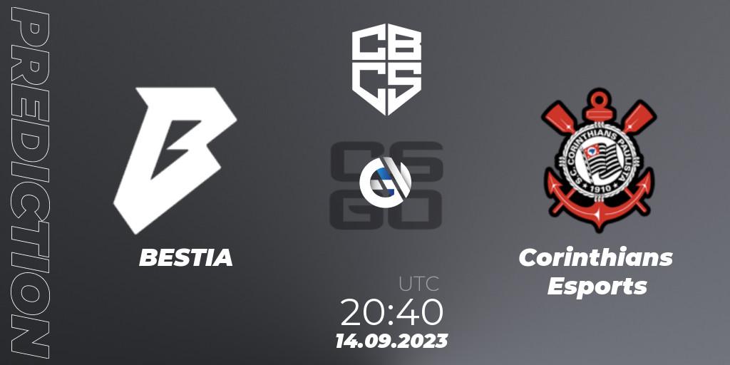 BESTIA vs Corinthians Esports: Betting TIp, Match Prediction. 14.09.2023 at 23:30. Counter-Strike (CS2), CBCS 2023 Season 2