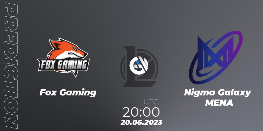 Fox Gaming vs Nigma Galaxy MENA: Betting TIp, Match Prediction. 20.06.2023 at 20:00. LoL, Arabian League Summer 2023 - Group Stage