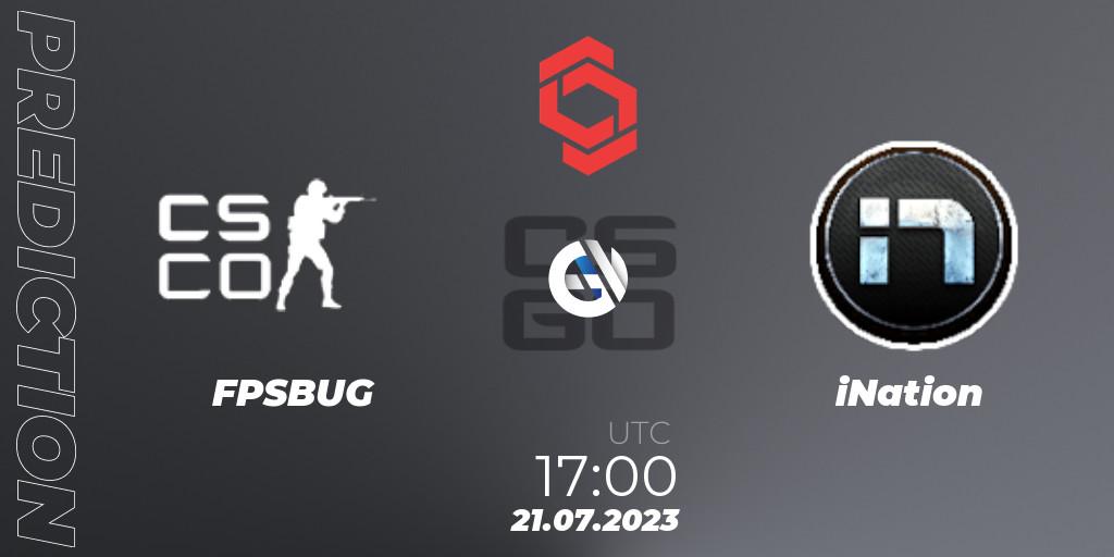 FPSBUG vs iNation: Betting TIp, Match Prediction. 21.07.23. CS2 (CS:GO), CCT Central Europe Series #7: Closed Qualifier