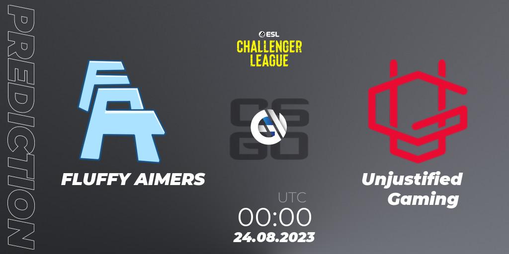 FLUFFY AIMERS vs Unjustified Gaming: Betting TIp, Match Prediction. 24.08.2023 at 00:00. Counter-Strike (CS2), ESL Challenger League Season 46: North America