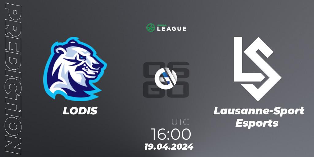 LODIS vs Lausanne-Sport Esports: Betting TIp, Match Prediction. 19.04.24. CS2 (CS:GO), ESEA Season 49: Advanced Division - Europe